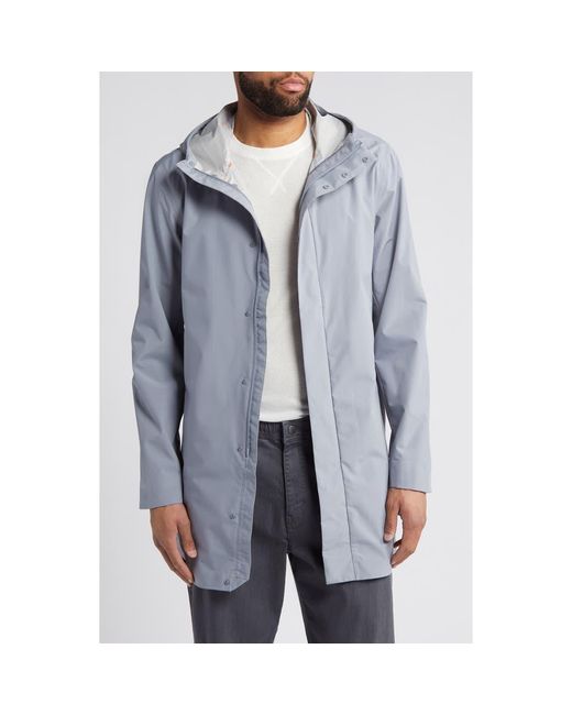 Save The Duck Gray Dacey Hooded Waterproof Raincoat for men