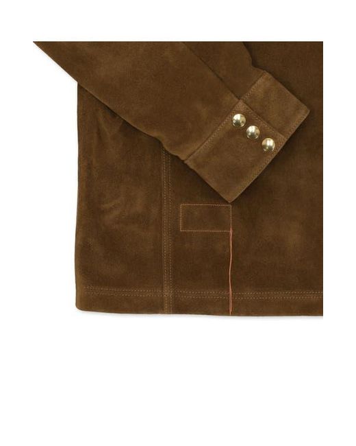 Fortela Brown Suede Western Jacket for men