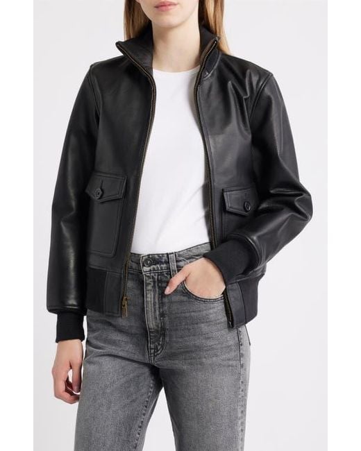 Schott Nyc Black Leather Flight Jacket