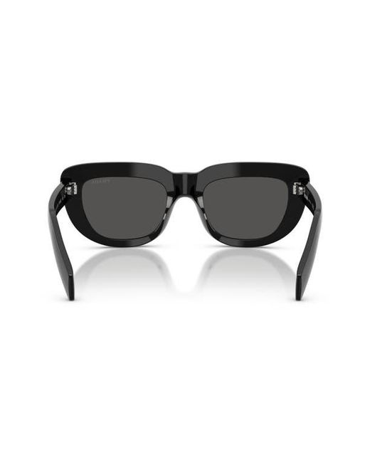 Prada Black 53Mm Rectangular Sunglasses