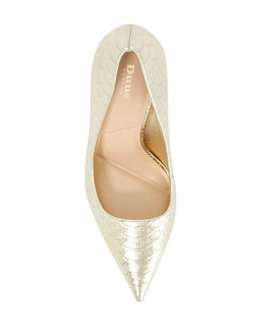 Dune Metallic Assured Pointed Toe Pump