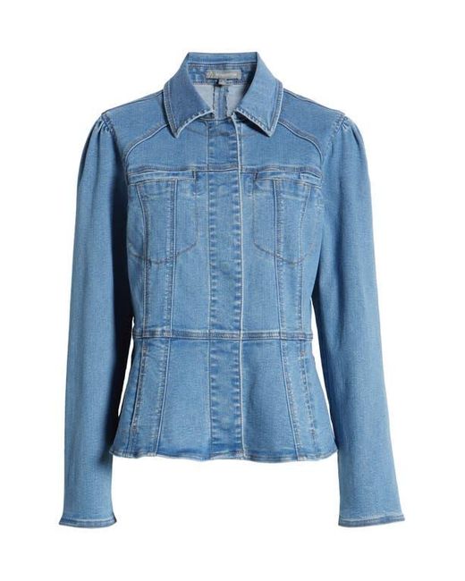 Wit & Wisdom Blue Peplum Denim Jacket