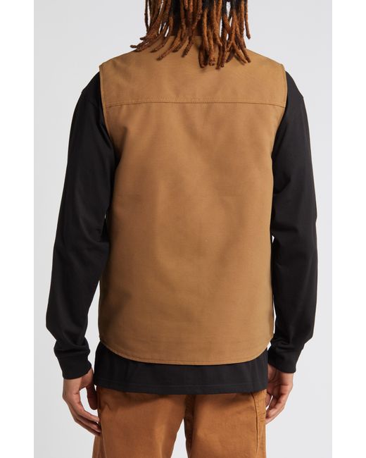 Carhartt Brown Arbor Organic Cotton Zip Vest for men