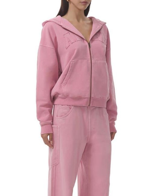 AFRM Pink Cameron Cotton Zip Hoodie