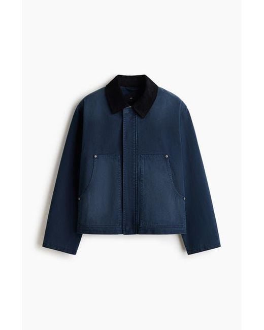 H&M Blue Short Workwear Jacket for men