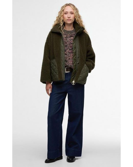 Barbour Black Brawby High Pile Fleece Jacket