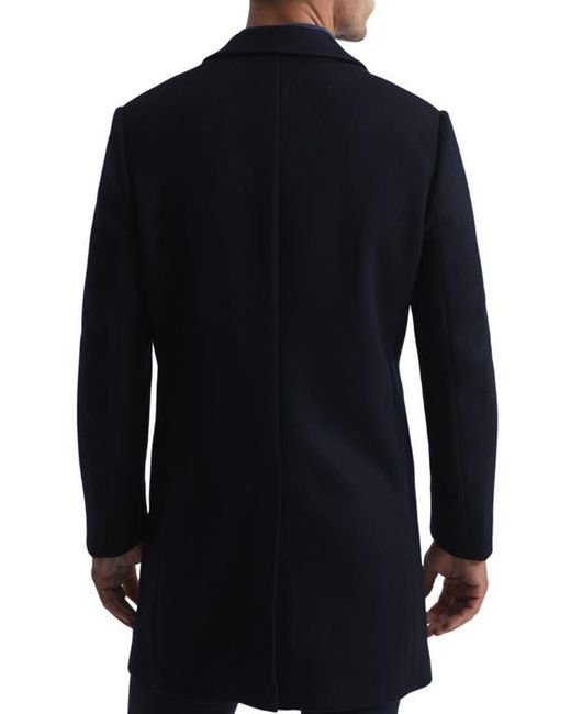 Reiss Blue Gable Wool Blend Overcoat for men