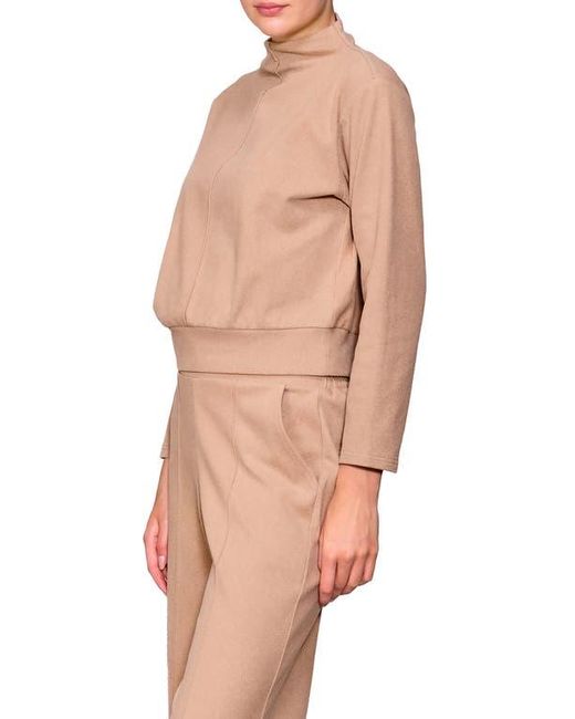 MELLODAY Multicolor Funnel Neck Pullover