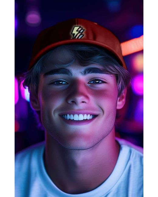 Alix Red Lightning Cap for men