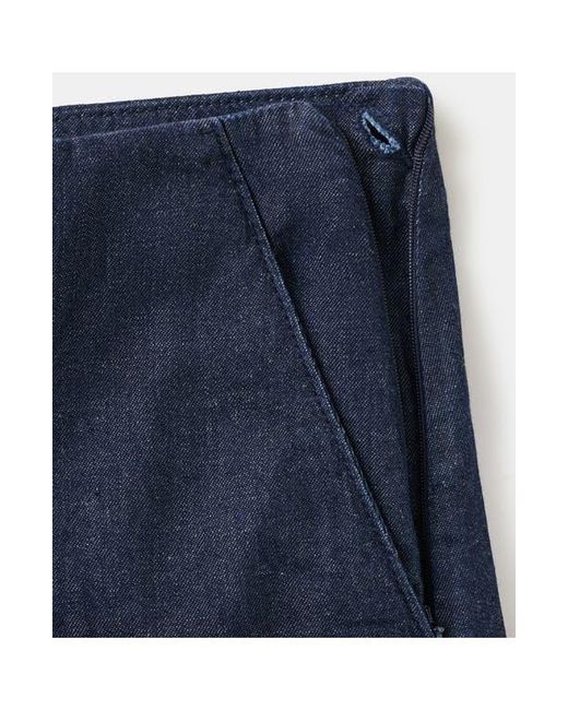 Mango Blue Flat Front Jeans