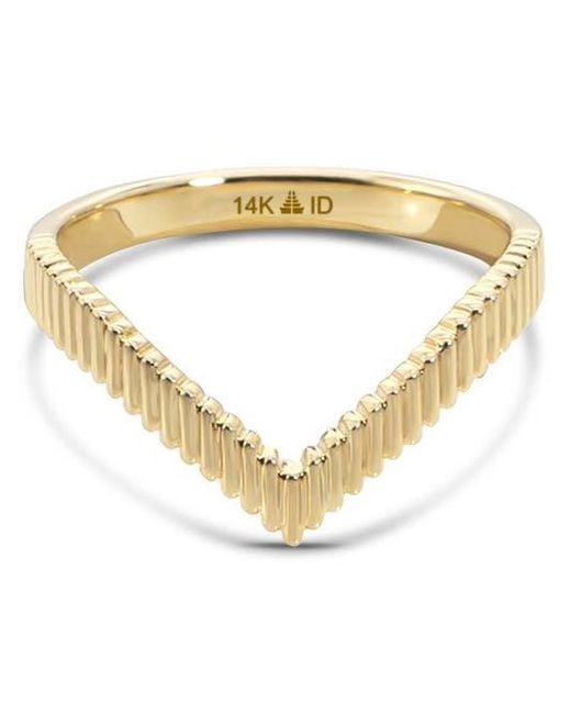 DEVATA Metallic Chevron Ring