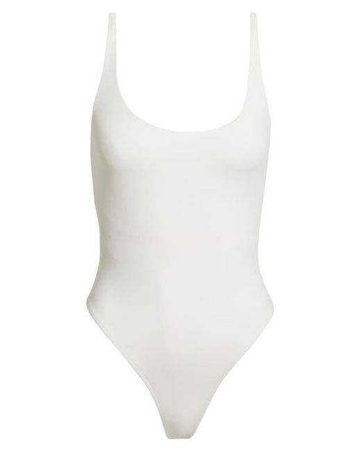 Bardot White Rena Sleeveless Stretch Nylon Bodysuit