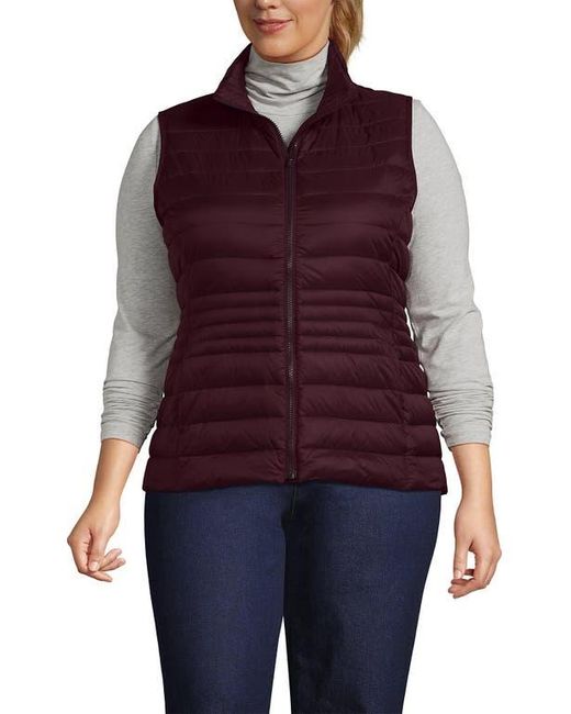 Lands' End Purple Wanderweight Packable Ultralight Down Vest