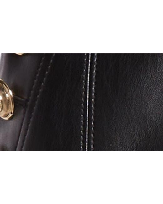 Cinq À Sept Blue Crop Faux Leather Pants