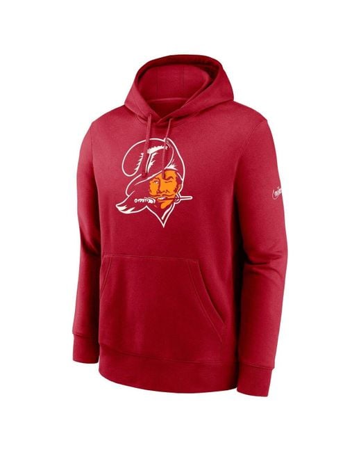 Men's Nike Red Tampa Bay Buccaneers Fan Gear Primary Logo Therma  Performance Pullover Hoodie 