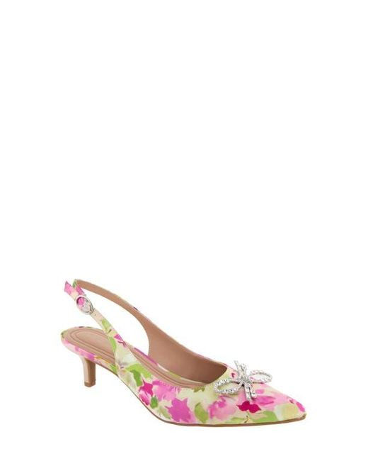 BCBGMAXAZRIA Pink Donna Slingback Pointed Toe Kitten Heel Pump