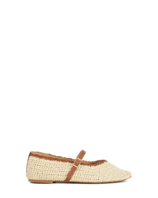 Dune Natural Haloha Mary Jane Flat