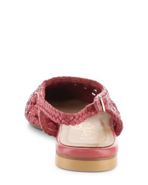 Bos. & Co. Red Willow Slingback Cap Toe Flat