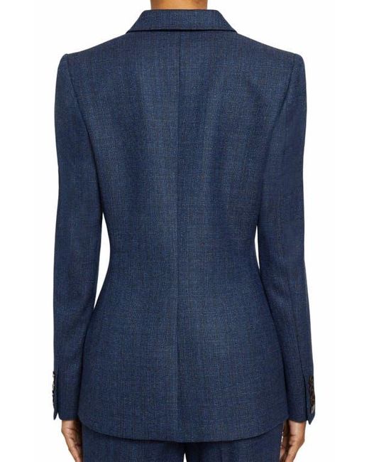 Santorelli Blue Janelle Single Button Blazer