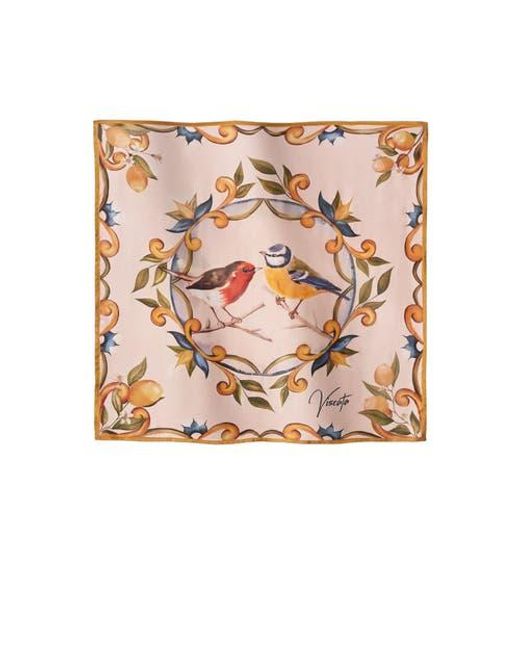 VISCATA Pink Square Scarf