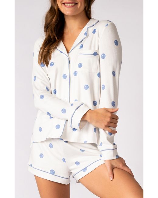 Pj Salvage White Choose Happy Short Pajamas
