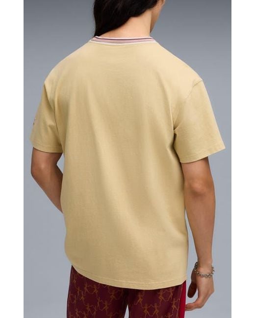 PUMA Natural X Kidsuper Logo Appliqué Cotton T-Shirt for men