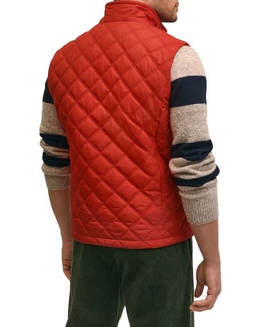 Brooks Brothers Red Paddock Water Repellent Diamond Quilted Vest for men