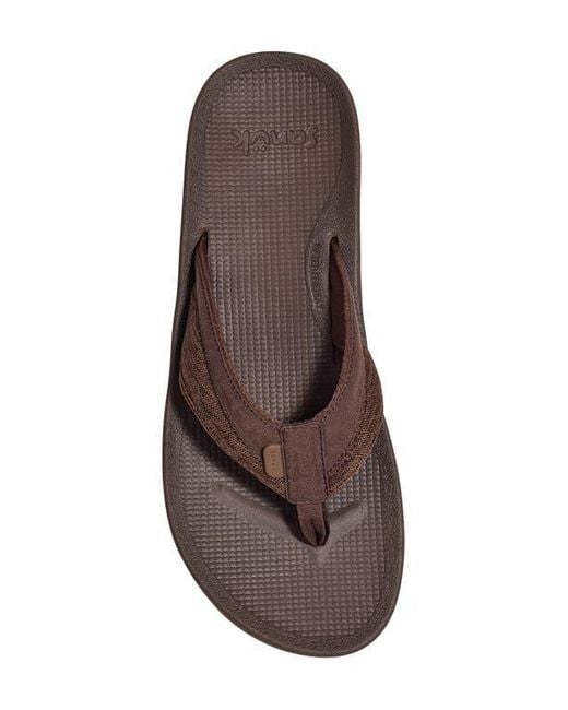 Sanuk Brown Cosmic Seas Water Friendly Flip Flop for men