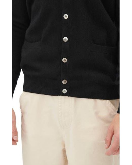 GOBI Mongolian Cashmere Blue Essential Cashmere V-Neck Cardigan for men