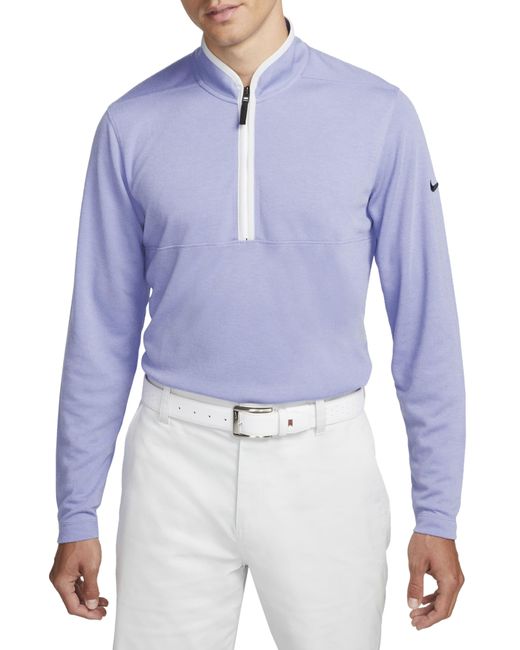 Nike Blue Dri-fit Victory Half Zip Golf Pullover for men