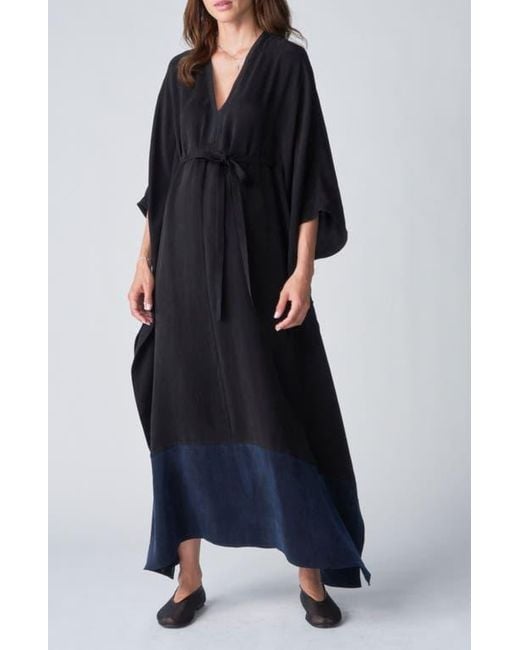 ocean + main Blue Belted Caftan