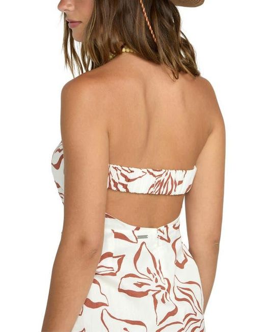 Billabong White Bright Blooms Strapless Minidress