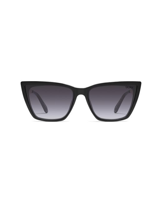 Quay Call The Shots 45mm Cat Eye Sunglasses in Black Lyst
