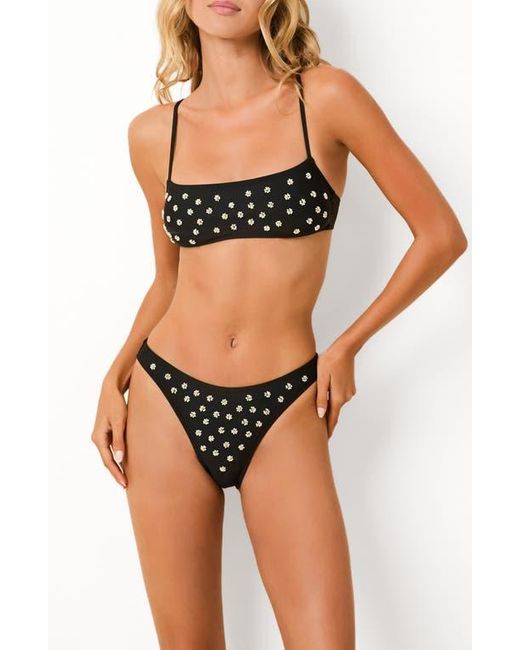 Solid & Striped Black The Daniela Beaded Daisy Bikini Bottoms