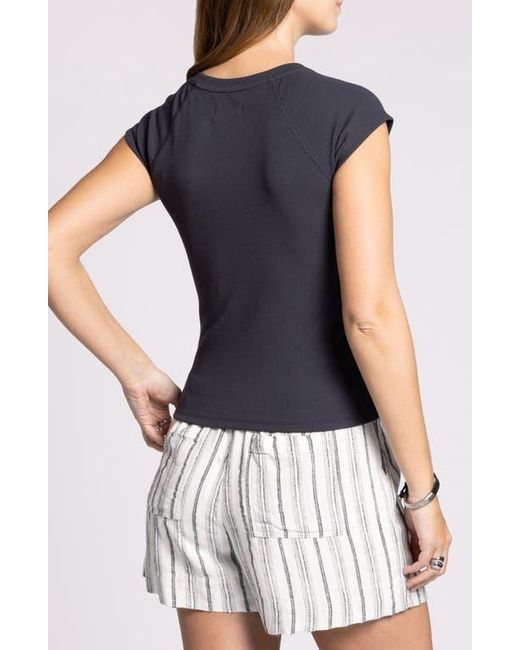 Thread & Supply Blue Winslet Rib Raglan Sleeve T-Shirt