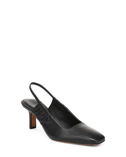 Vince Black Ven Leather Slingback Pump