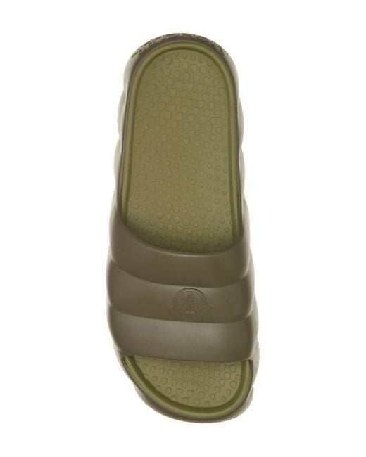 Moncler Green Lilo Slide Sandal for men