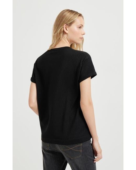 Brunello Cucinelli Black Cashmere And Silk Lightweight Sweater