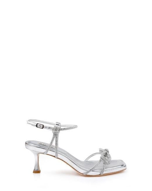 Badgley Mischka White Dandelion Ankle Strap Sandal