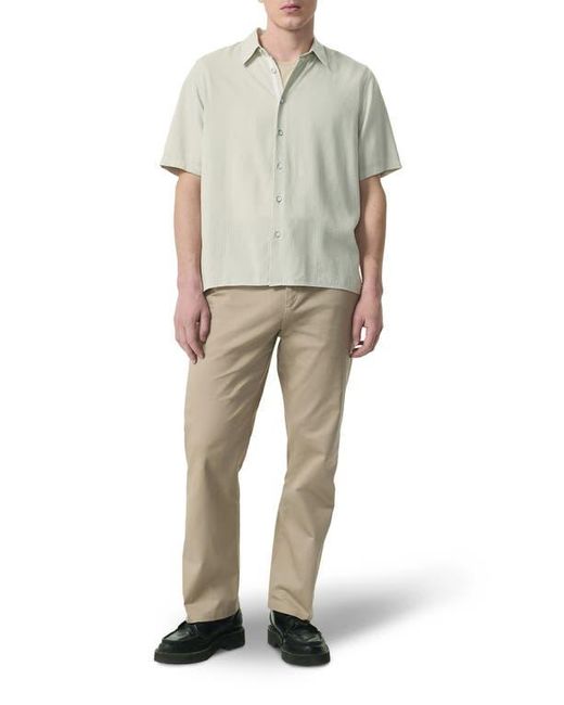Rag & Bone Green Dalton Dobby Short Sleeve Button-Up Shirt for men