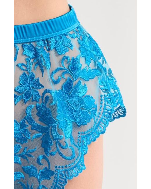 Kilo Brava Blue Embroidered Mesh Tap Boyshorts
