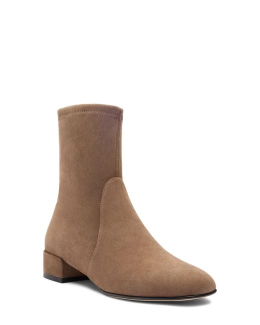 Stuart Weitzman Brown Bacari Leather Bootie