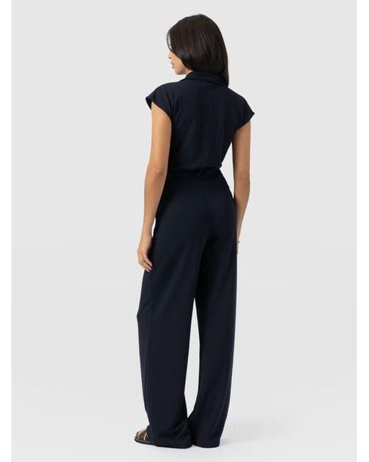 Saint + Sofia Blue Keller Jumpsuit