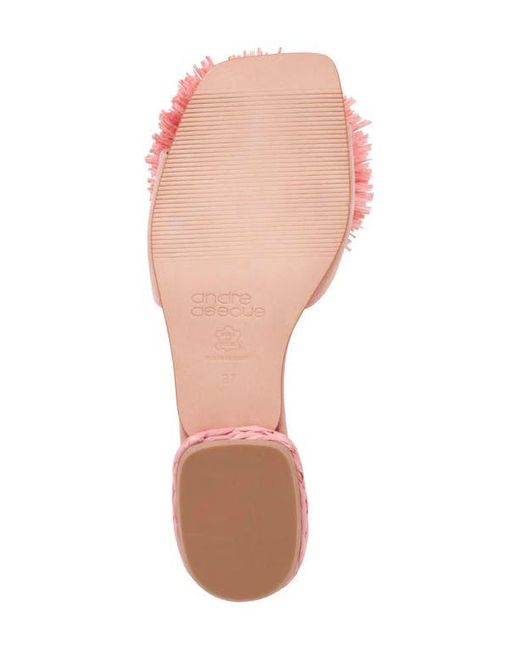 Andre Assous Pink Rayni Slide Sandal