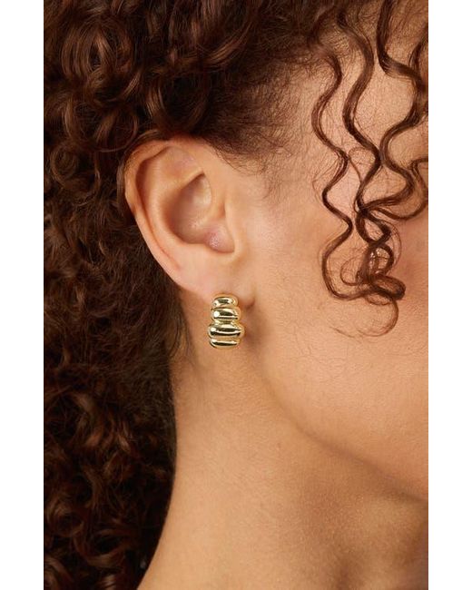ATHRA LUXE Metallic Graduated Oval Hoop Earrings