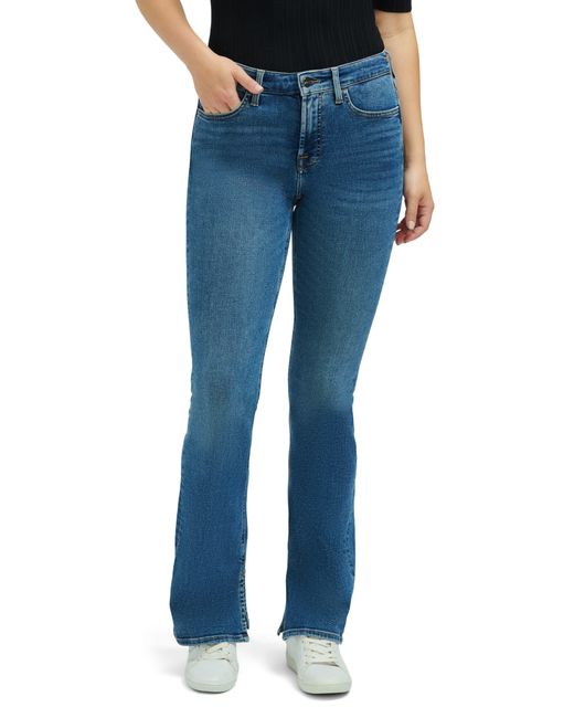 7 For All Mankind Slit Cuff Slim Bootcut Jeans in Blue | Lyst