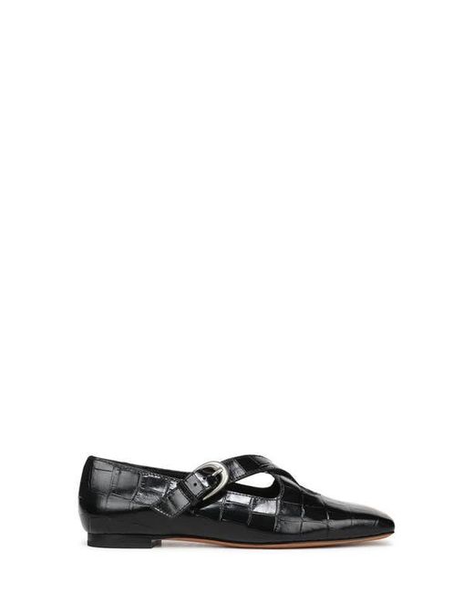 Vince Black Cici Cross Strap Flat