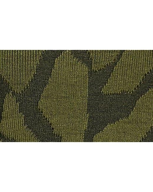 DKNY Green Texture Puff Sleeve Sweater