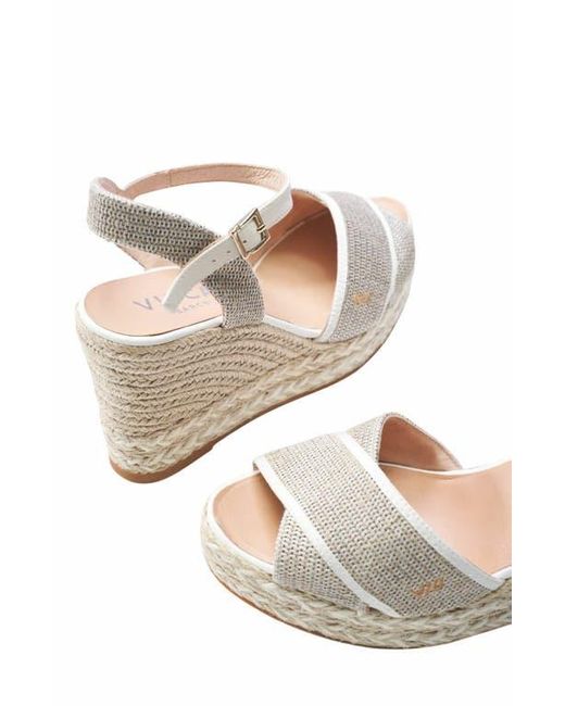 VISCATA Gray Empuria Canvas Espadrille Sandal Wedges