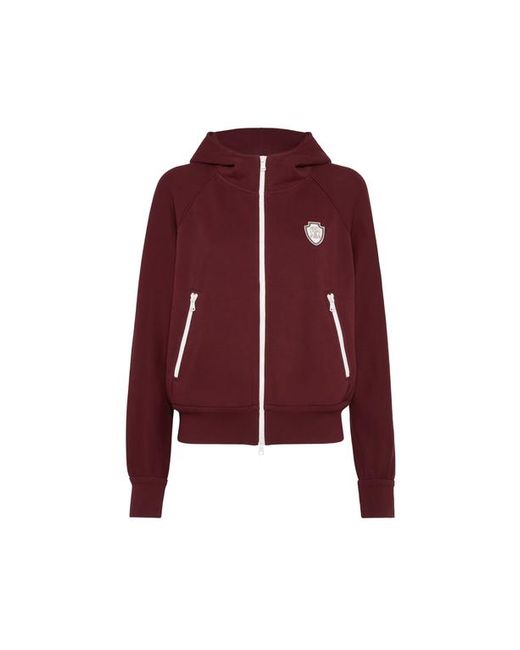 Brunello Cucinelli Red Pique Sweatshirt With Logo